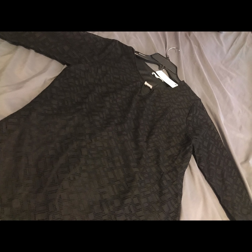 Black Mid Length Top